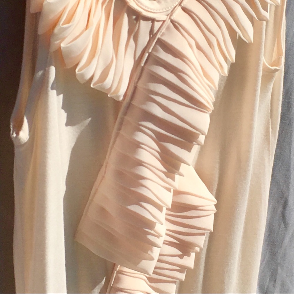 Design History - Cream Layered Loop Ruffle Tank - Picture 7 of 8